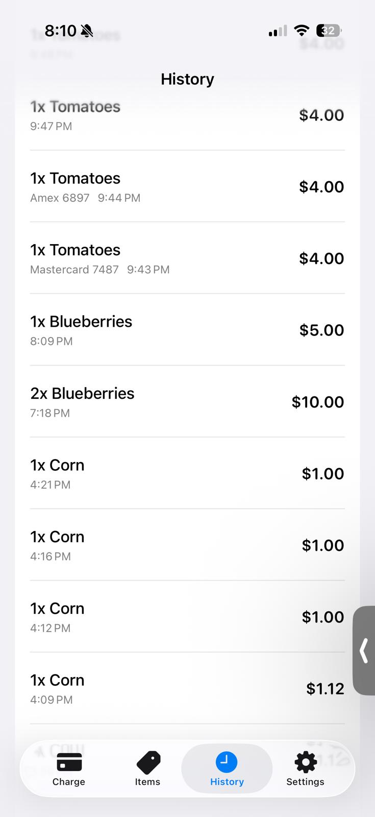 POSUniversal Transaction History